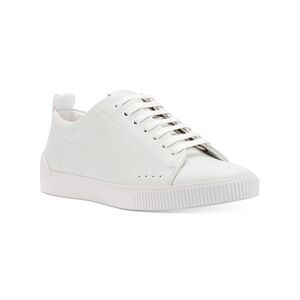 HUGO Mens White Moisture Control Heel Pull-Tab Hugo Boss Toe Sneakers Shoes 10